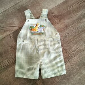 2/$20 Vintage Romper/overalls plaid 24 M